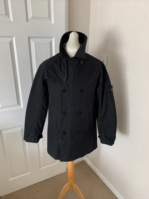 Stone island trench coat black top