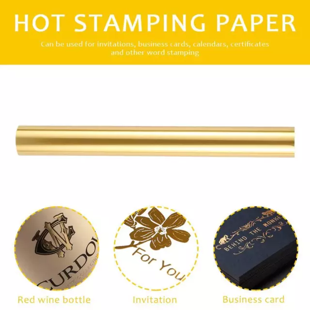 Rollo de papel de transferencia de papel de papel de transferencia de papel de papel de papel de papel de papel de papel de aluminio activado por calor de 19,3 cmx5 m (D)