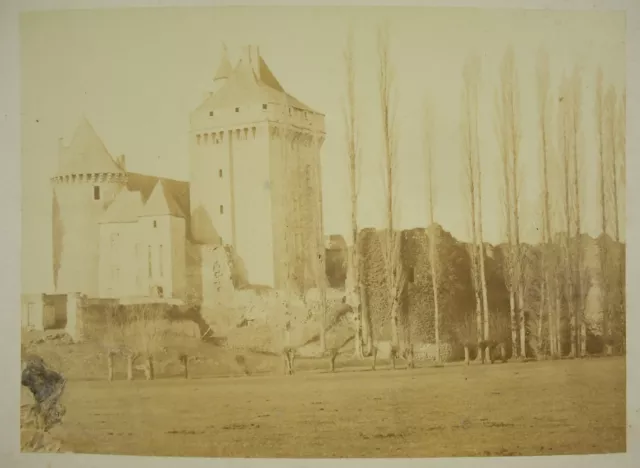 Verso 1870 Château Forte Nel Berry (?) Bourges Fotografia Stampa Albume D'Uovo