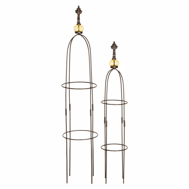 Obelisken 2er Set - Rosenturm Rankhilfe und Kletterhilfe aus Metall Rosensäule