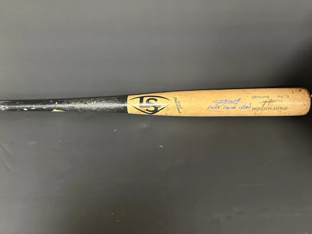 Yainer Diaz Astros Auto Signed 2023 Game Used NON Cracked Bat Beckett