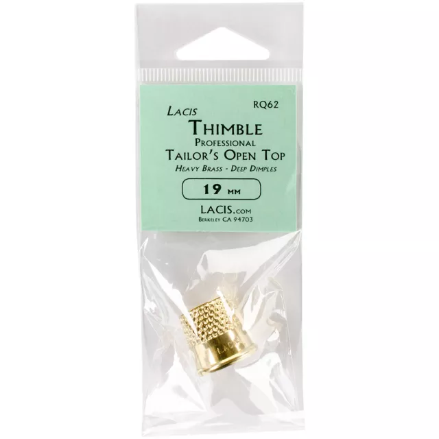 2 Pack Lacis Open Top Tailor's Thimble-Size 19mm RQ62-19
