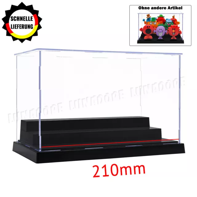 Acryl Vitrine 210mm x 110mm x 128mm Klar Display Case Kunststoff Showcase Neu