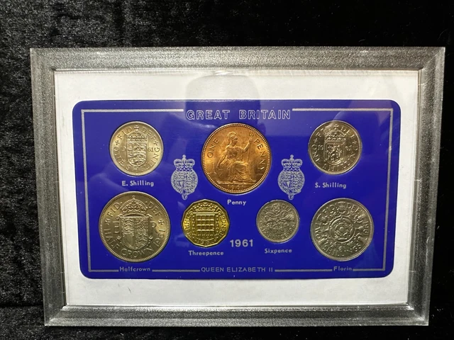 Great Britain, 1961 QEII Coin Year Set in Sandhill Style Case, BC279