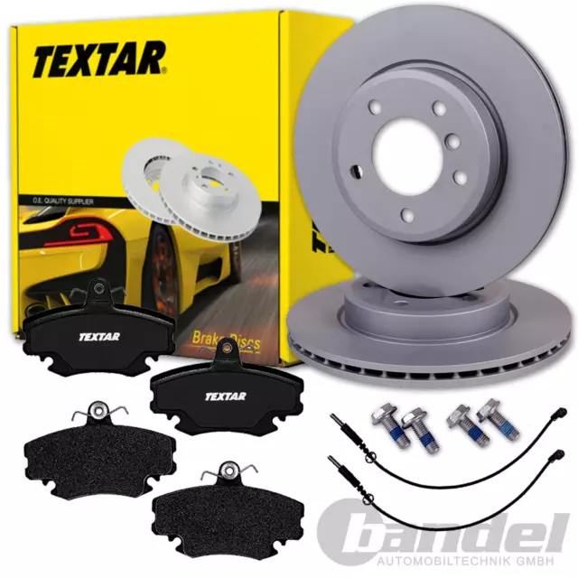 TEXTAR Discos de Freno 259mm + Frente Almohadillas Apto para Renault Twingo 2 II