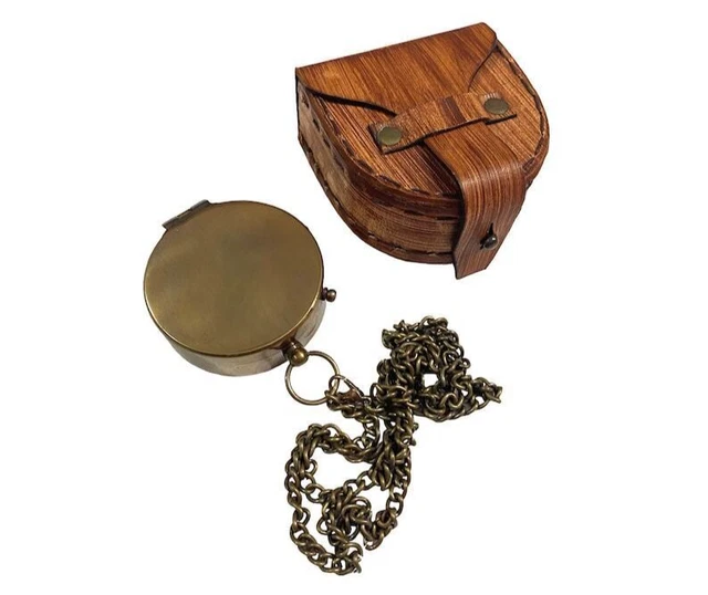 Nautical Brass Compass, Vintage Brass Compass Engraved Design Best Gift Item