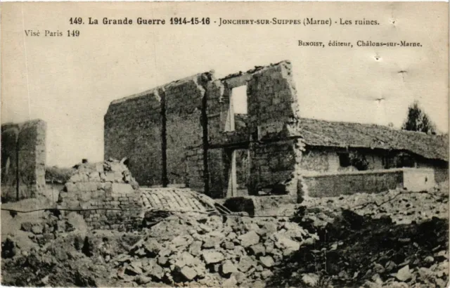 CPA AK Militaire Jonchery-sur-SUIPPES - Les ruines (362591)