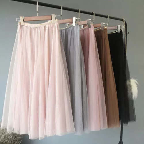 NUOVO Gonna lunga Tutu Tulle Gonna 3 Layer A-line Bridal Party Gonne a coda alta