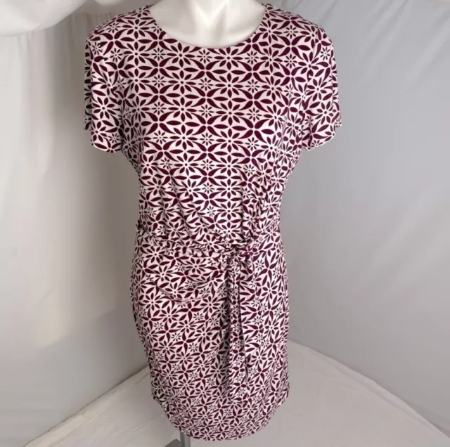 Size 6 Dvf Diane Von Furstenberg Zoe Faux Wrap Dress Moroccan Floral Elderberry