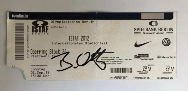 original Autogramm Sammlerticket ISTAF Leichtathletik Stabhochsprung Björn Otto