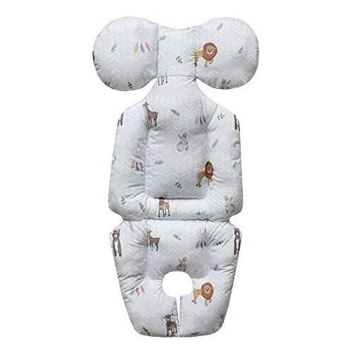 Double Liner Reversible Stroller Car Seat Cushion Pad - Savanna Savanna