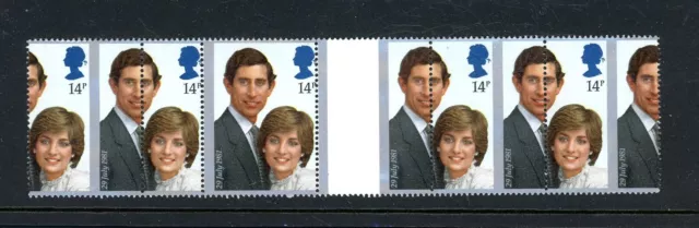 GB 1981 Royal Wedding 14p Printing Error. Dramatic Perforation Shift  ... (P113)
