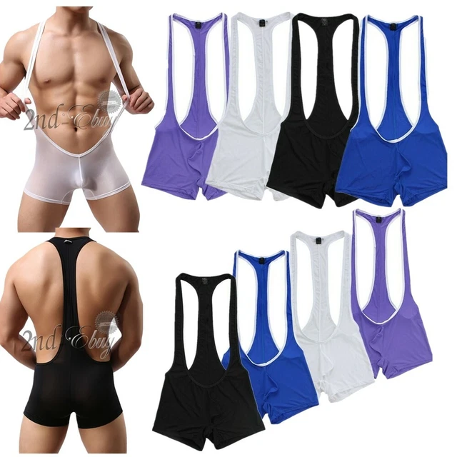 SEXY MENS JOCKSTRAP Wrestling Singlet Backless Bodysuit Leotard Briefs