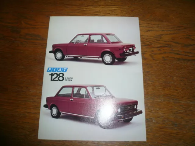 1975 Fiat 128 2 Door Sedan Sales Brochure/ Flyer- Vintage