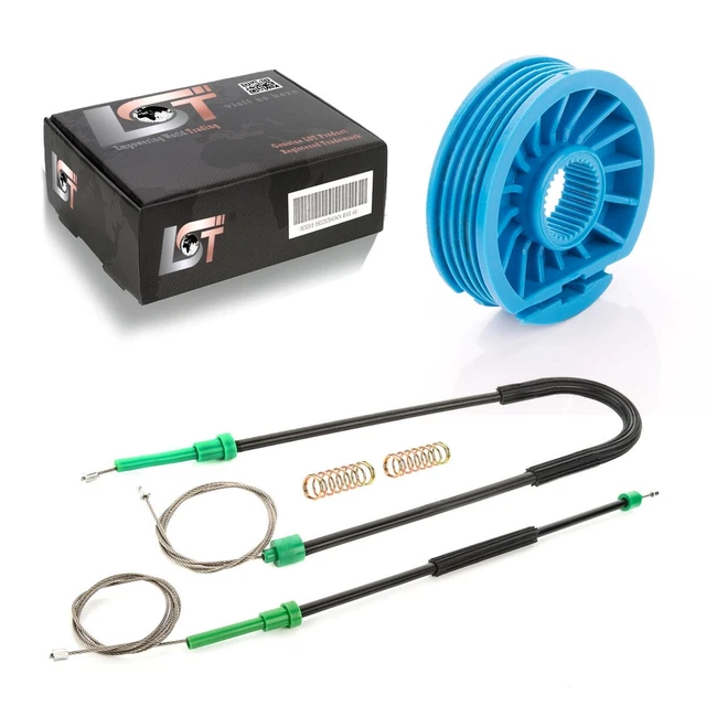 Kit Reparador De Elevalunas Trasero Izquierdo Y Derecho Para Ford Focus 2 Cabrio Y Coupé – Piezas Duraderas De Plástico Y Metal