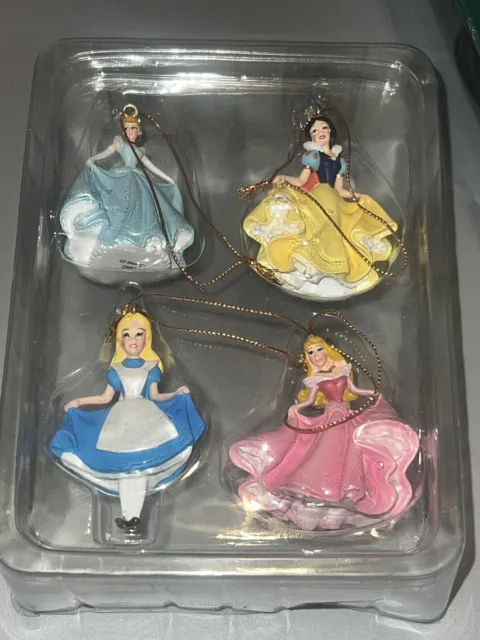 Disney Christmas Collection Miniature Ornament Set of 4 Princesses