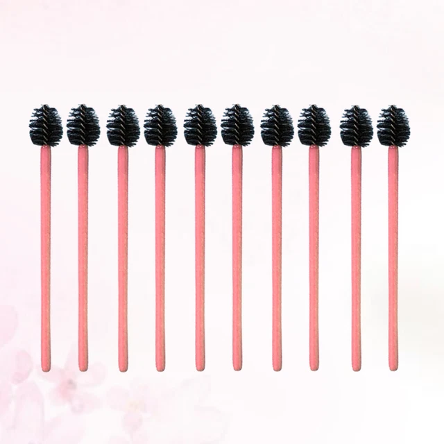 100 piezas Cepillos para pestañas Manija Desechable Varilla Lisa Maquillaje Cepillos para pestañas