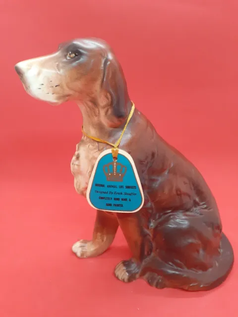 Vintage  Irish Setter Dog Figurine ERICH STAUFFER Porcelain #8370 with tag!