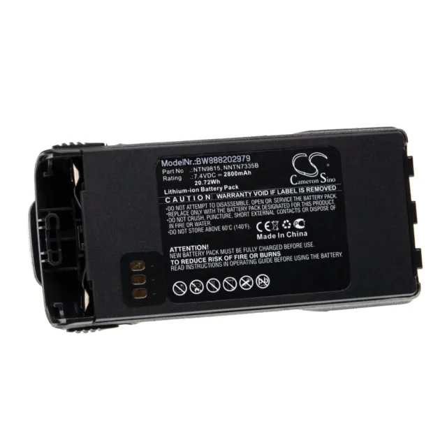 Batterie comme Motorola NTN9858C NTN9861 NTN9859 NTN9858B NTN9858AR
