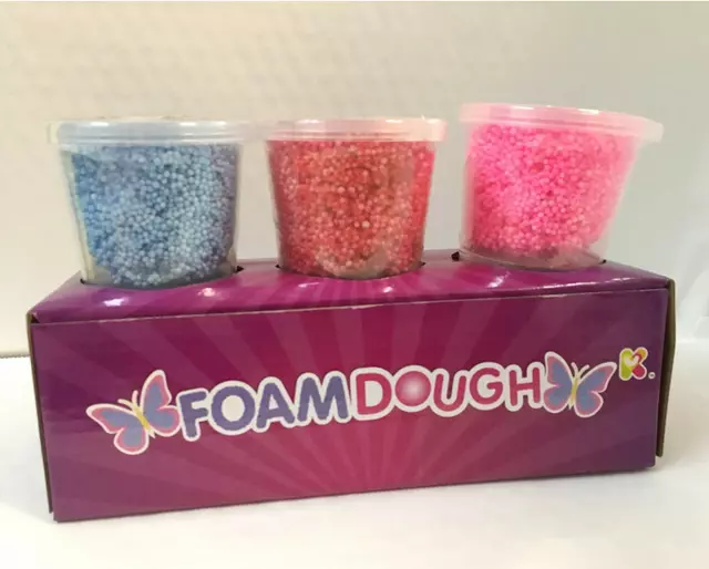 Foam Dough Pack of 3 Tubs Kids Stocking Filler Gift Putty Goo Toy