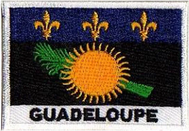 Patch écusson patche drapeau Guadeloupe 70 x 45 mm brodé à coudre 2