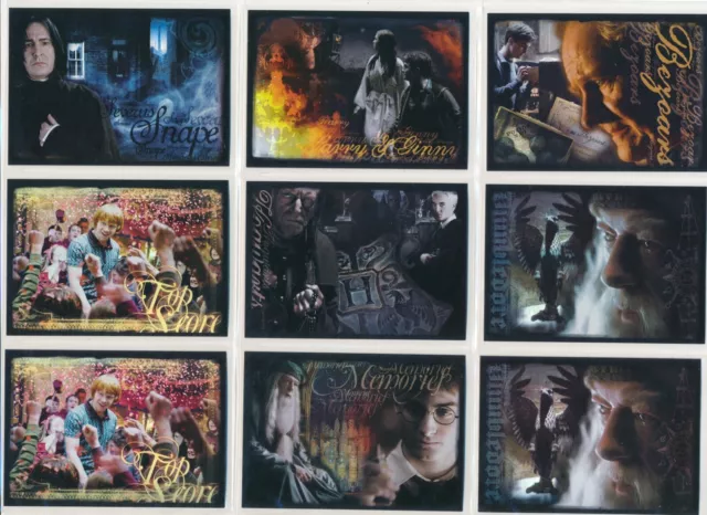 2009 Artbox Harry Potter And the Half Blood Prince Mixed Chase 9 Cards Lot #1