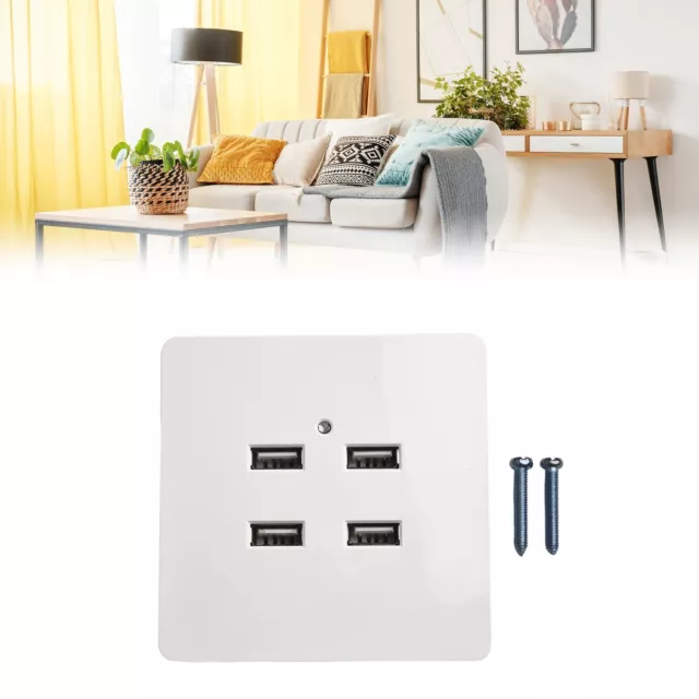 Prise Chargeur USB Murale Fonctionnelle Et Élégante Avec 4 Ports USB Nouveau