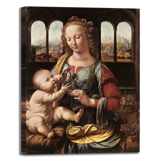 da Vinci Madonna del Garofano quadro stampa tela dipinto telaio arredo casa