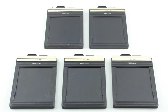 【Casi como nuevos】Soportes de película de corte 4x5 Fidelity Elite LOTE DE 5 para cámara de gran formato