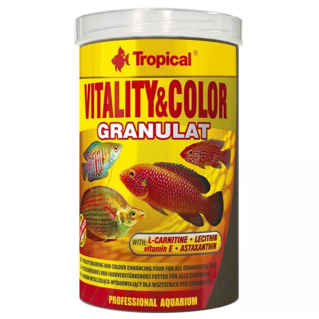 Tropical Vitality Couleur Granulé Nourriture pour Poisson 1000 ML Seul Alimenter