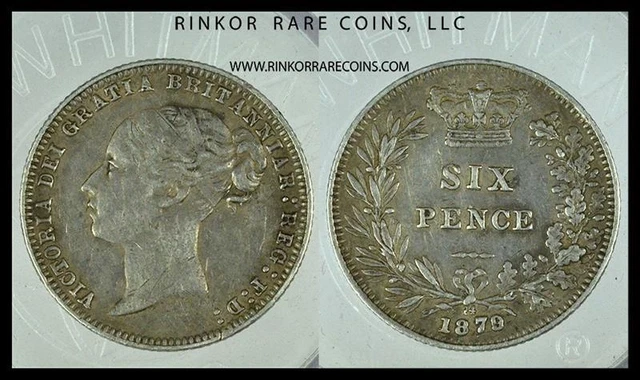 1879 Great Britain Sixpence Silver Circulated