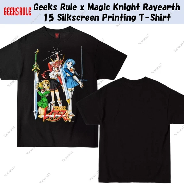 MAGIC KNIGHT RAYEARTH T-Shirt Geeks Rule 15 Print Black L