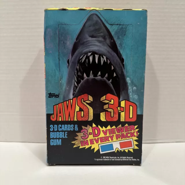 Jaws 3-D Movie Trading Cards Topps Box (36) Packs See Pics