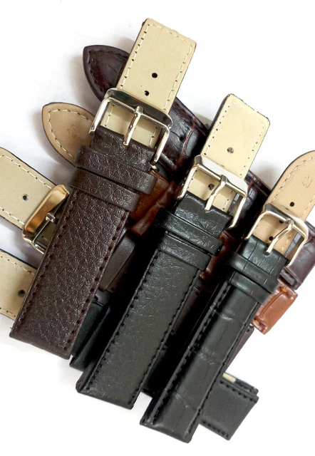 5 paia di cinturini per orologi in pelle da 22 mm, lotto di lavoro...