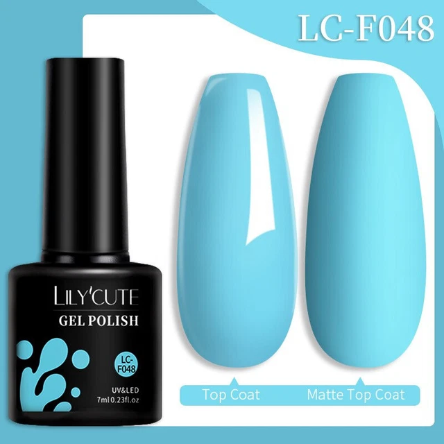 LILYCUTE 7M Gel Esmalte de Uñas Barnices UV Arte en Uñas Remojo Set Base de Gel Parte Superior