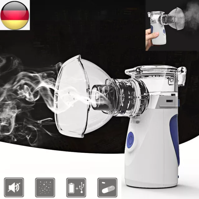 Inhalator Vernebler Inhalationsgerät USB Inhaliergerät für Erwachsene Kinder Neu