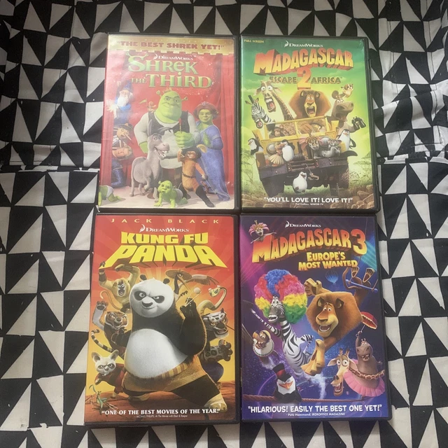 DREAMWORKS DVD LOT Of 4 - Shrek 3 Kung Fu Panda Madagascar 2 & 3 £9.89