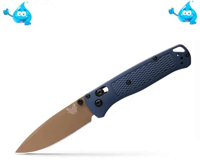 ~Benchmade Bugout AXIS Lock Knife Crater Blue (3.24" FDE) 535FE-05