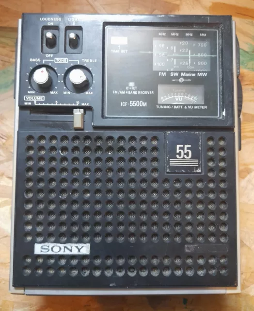 RADIO SONY 4 BAND FM SW Marine MW MODÈLE :  ICF 5500M .