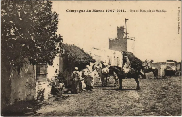 CPA AK MAROC Mediya Rue et Mosquée (10655)