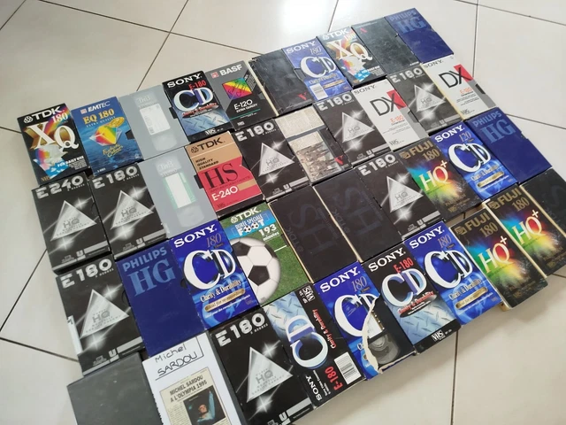 Cassette VHS Sony 180 Minutes - Qualité Standard Pour Enregistrement Vidéo