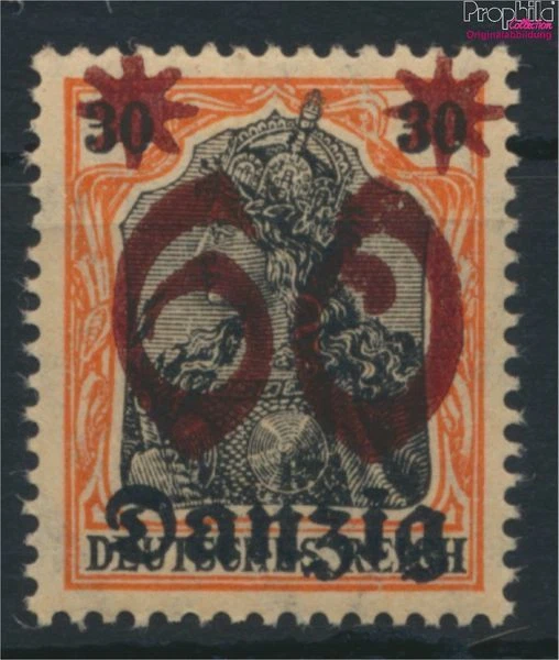 Gdansk 19 neuf avec gomme originale 1920 allemagne-surcharge (9483042
