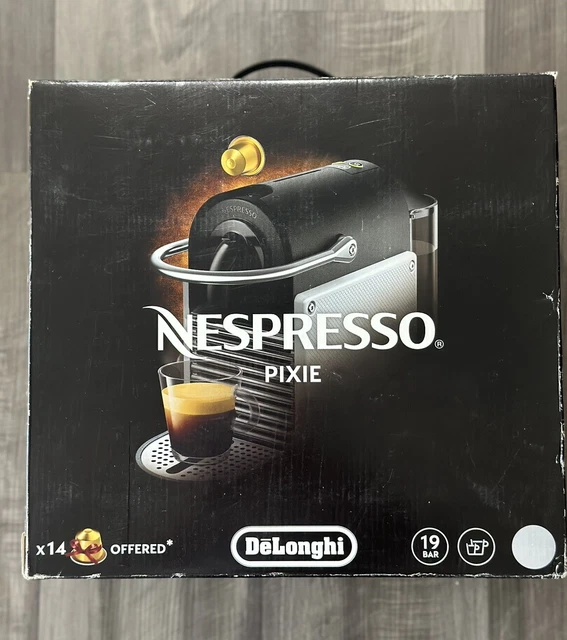 NESPRESSO PIXIE ESPRESSO Machine by De'Longhi, 1100Ml, Aluminum,Silver