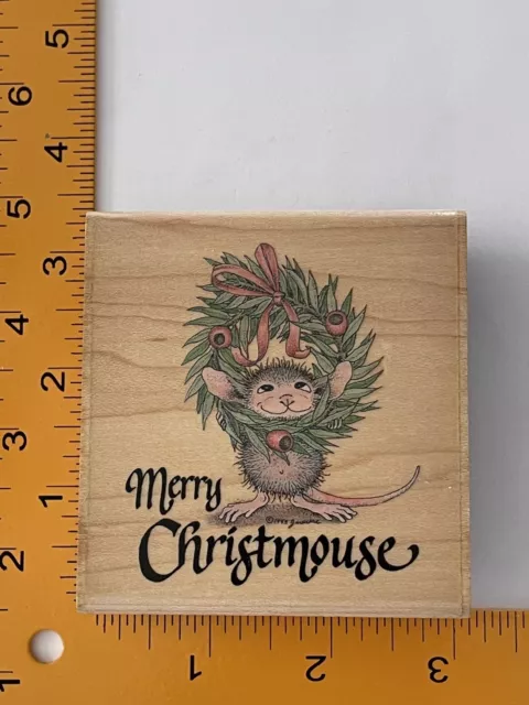 Merry Christmouse Rubber Stamp by Stampabilities - House Mouse Designs