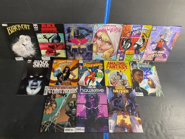 Marvel Comics (Black Cat & Mary Jane, Black Pant...) Lot Of 14 Variant Nm Comics