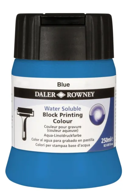 Daler Rowney Eau Soluble Bloc Impression Encre, Couleur blue, 250ml