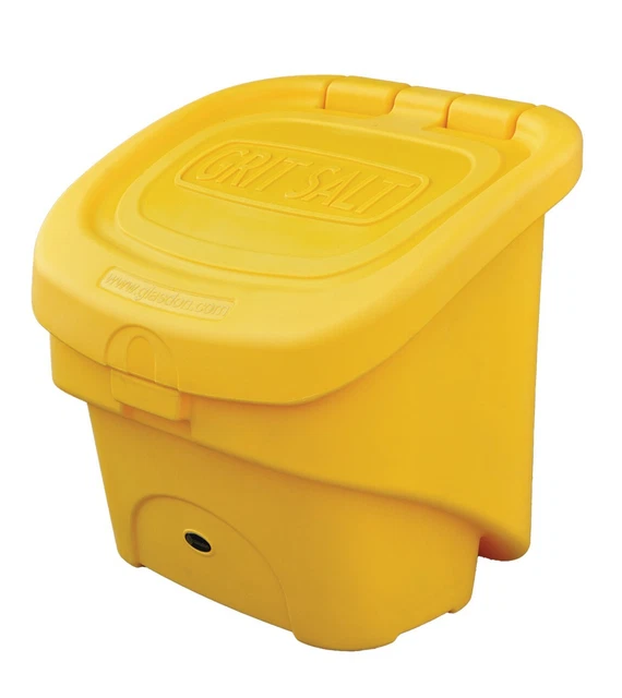 GLASDON NESTOR 90L Grit Salt Bin Yellow Grit/Salt Container for