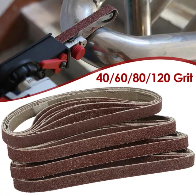 20Pcs Sanding Belts Aluminum Oxide Belt Sander Belt 40/60/80/120 Assorted Cucwf