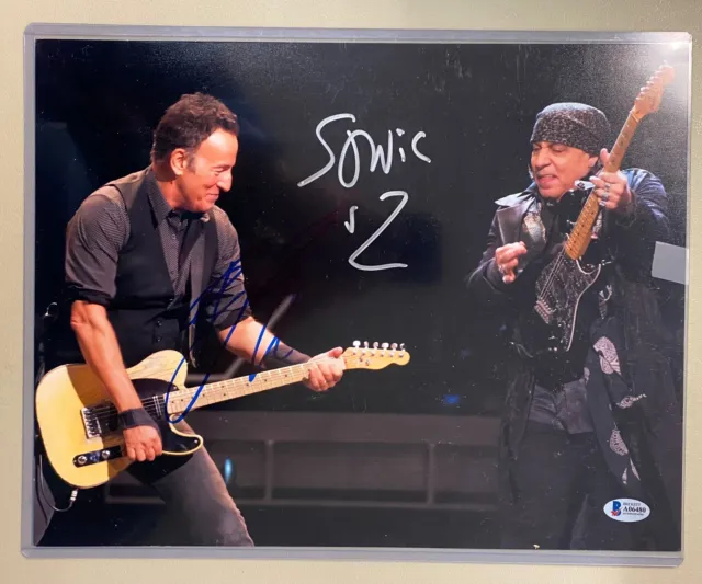 Bruce Springsteen Steven Van Zandt Signed E Street Band 11x14 Photo AUTO BAS LOA