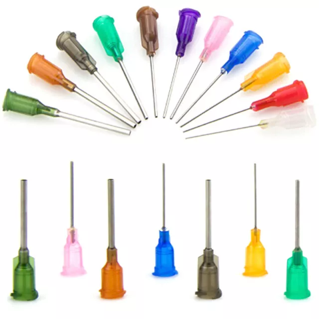 Industrial 25pcs Blunt  Dispensing Syringe Needle For Glue Oil Ink 14~27 Gauge